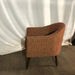 Orange Brown Fabric Lounge Chair 2