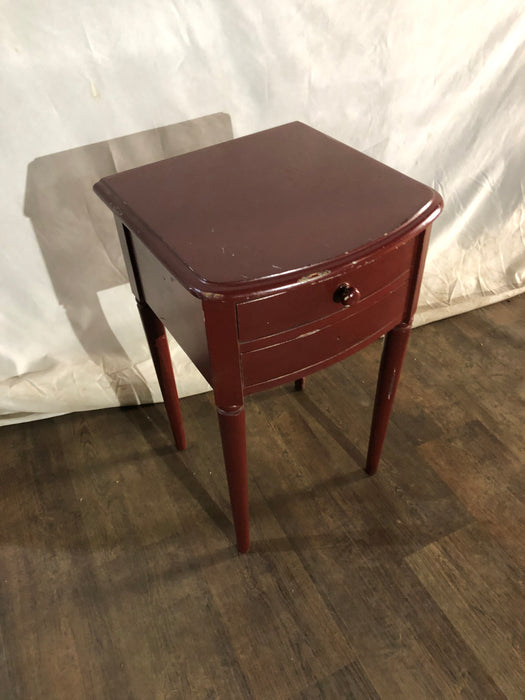 Red/Brown Bedside Table