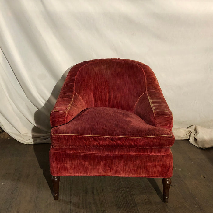 Red Velvet Armchair