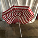 Beach Umbrella Red and White