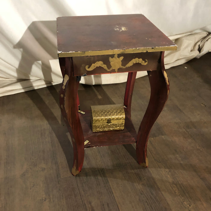 Side Table with gold accents Hangman