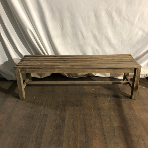 Slat Wood Bench