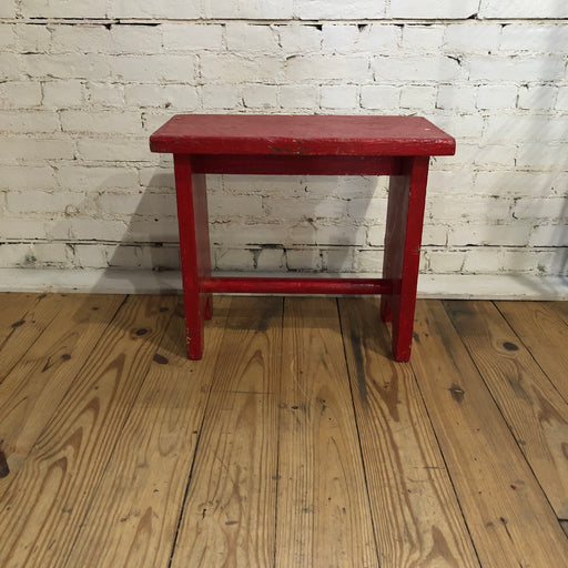 Small Wooden Bench red