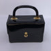Small Black Faux Patent Leather Purse