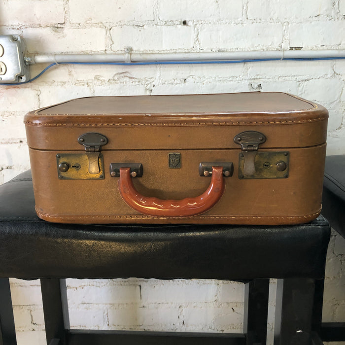 Small Brown Suitcase / Train Case