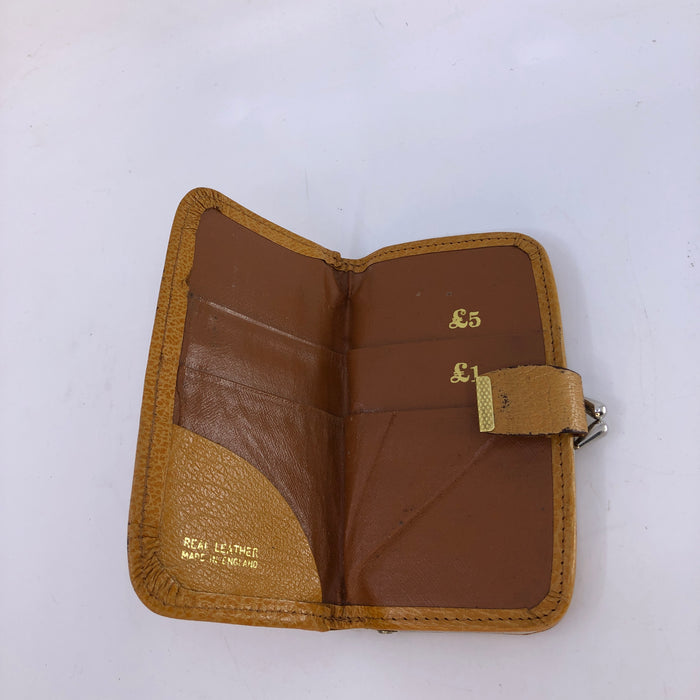 Tan Leather Change Purse/ Wallet 2