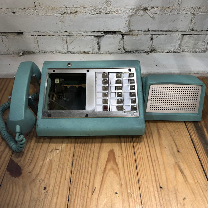 Vintage Aqua Office Telephone with Intercom