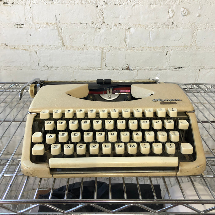 Vintage Olympia Cream Typewriter