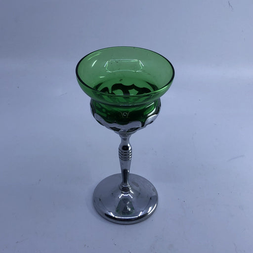 Vintage Silver Base Cocktail Green