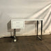 White and Chrome Desk with two wheels