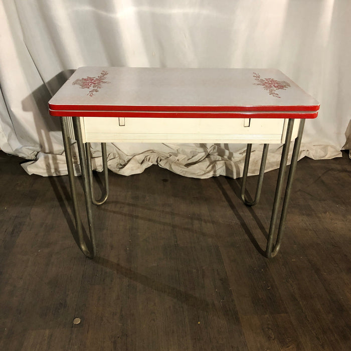 White and Red Kitchen Folding Table