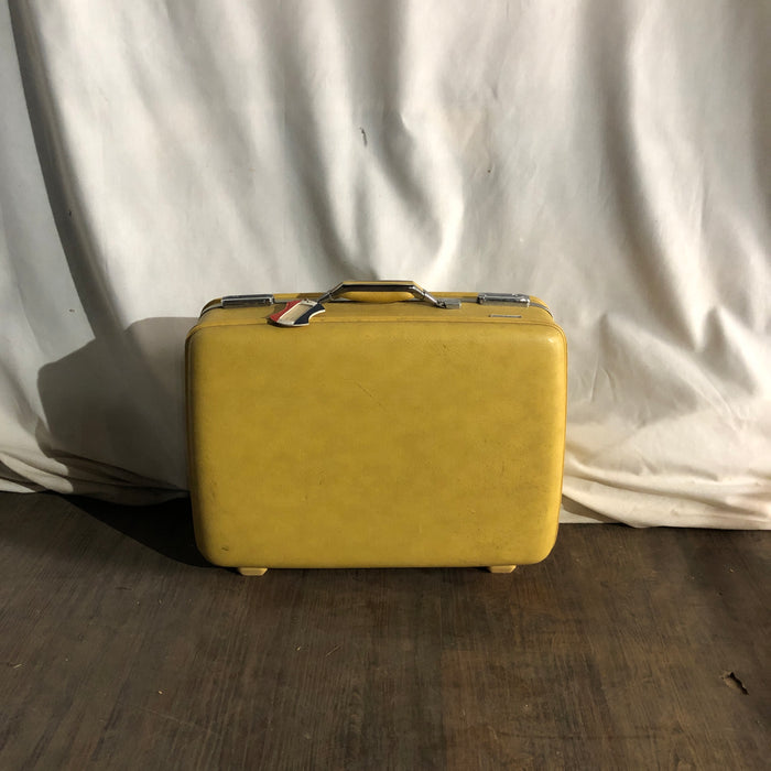 Yellow Leather Suitcase