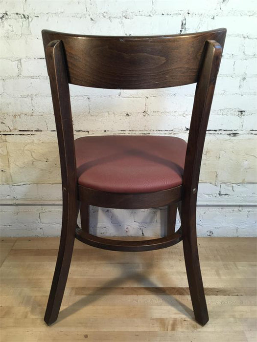 Brown Cafe Chair/Rose Cushioned Seat