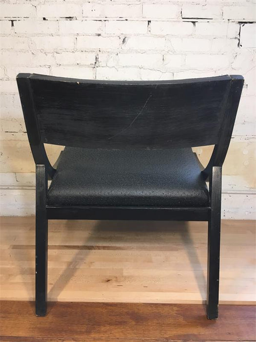 Wood Lounge Chair - Textured Black Seat Pad