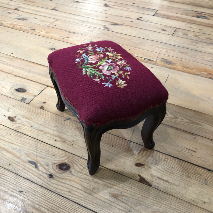 embroidered footstool