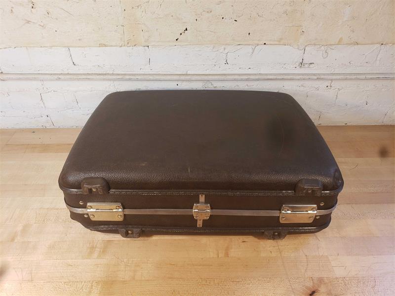 Brown Vinyl Suitcase