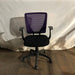 black and purple adjustable rolling chair