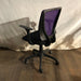 black and purple adjustable rolling chair