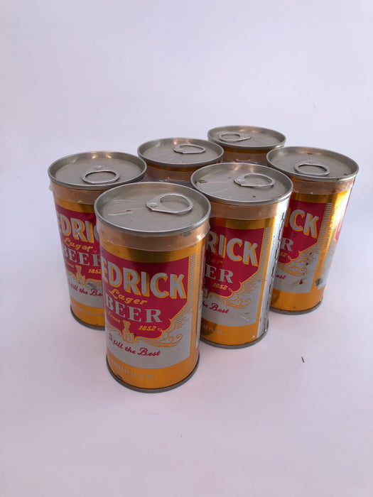 Six pack unopened Vintage beer cans