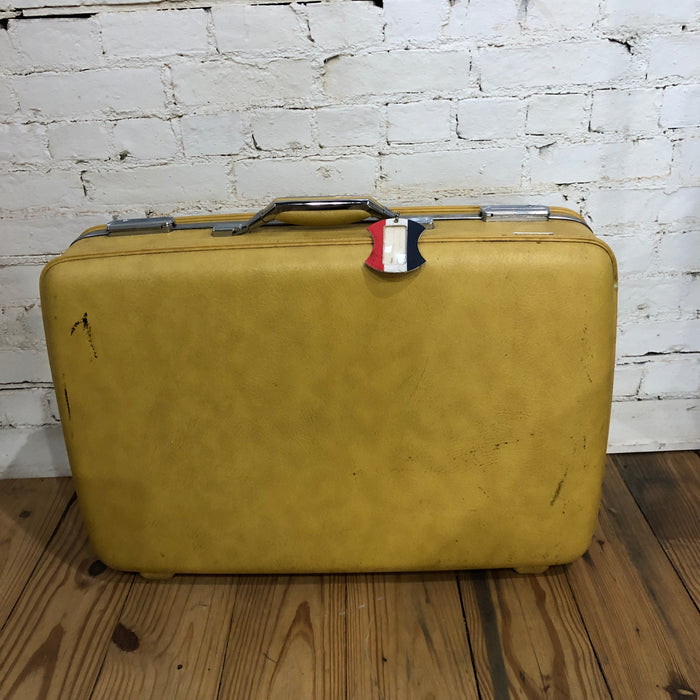Yellow Vinyl Suitcase